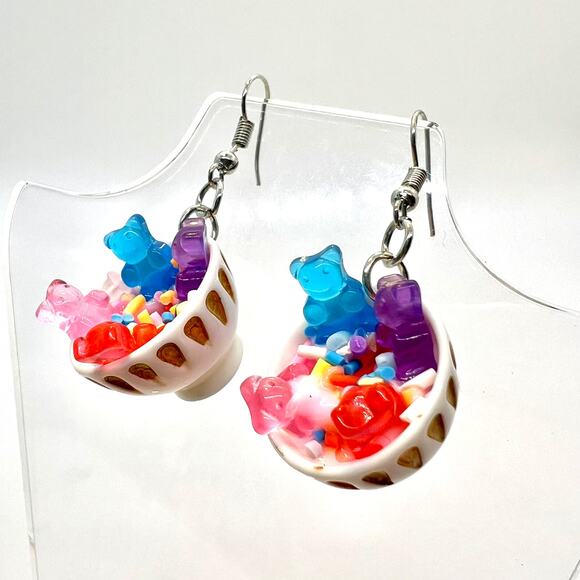 Gummy Bear Earrings - Cereal Earrings - Ice Cream Earrings - Summer Accessories - Picture 1 of 10